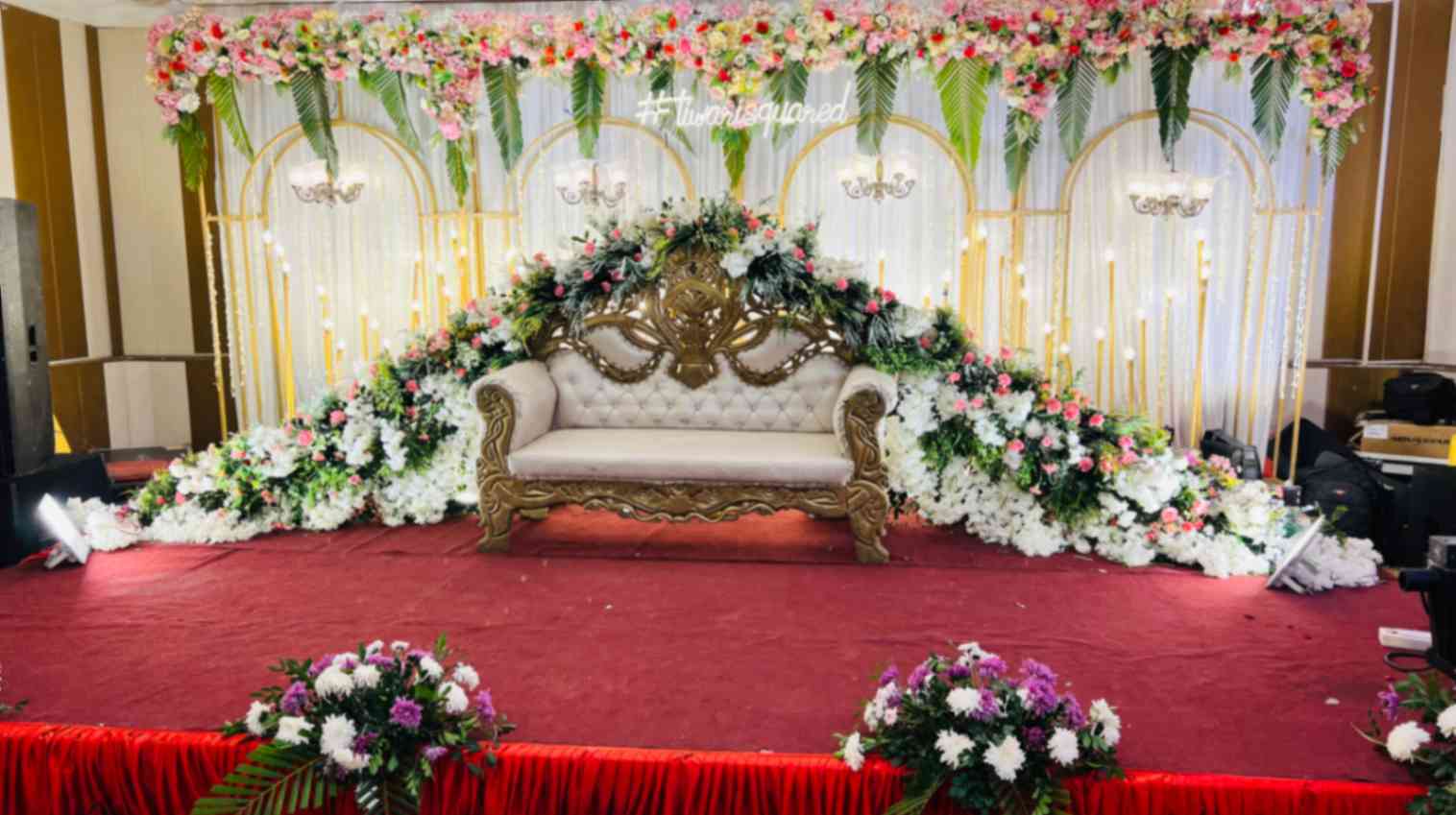 Image of a beautifully decorated wedding venue